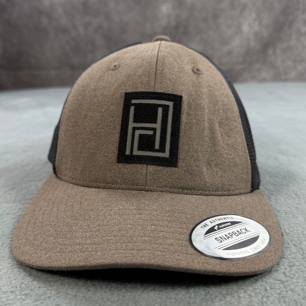 Hooey Golf Snapback Hat Brown Black Yupoong Adjustable Ripstop Cap Mens